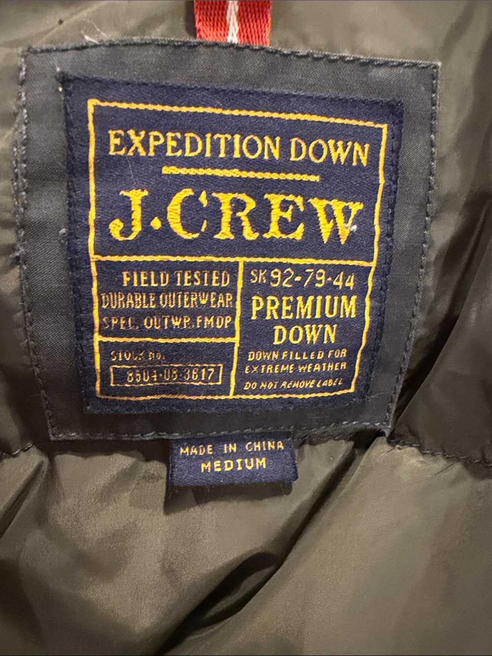 J. Crew Men's Military-Style Parka in Charcoal with Faux-Fur Trim - Picture 15 of 15
